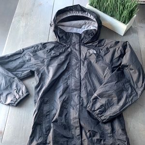 The North Face HyVent Hooded Rain Jacket Girls Size M 10/12 Teal